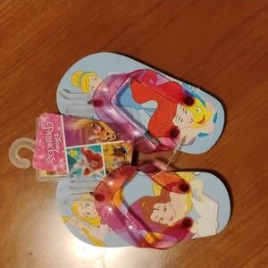 Disney Princess Flip Flops with Clear Purple Straps